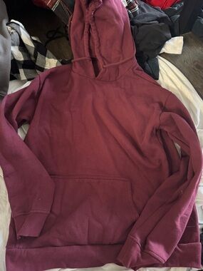 Fashion Nova Men's Maroon Pullover Hoodie Sweatshirt